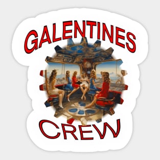 Galentines crew in the sky Sticker